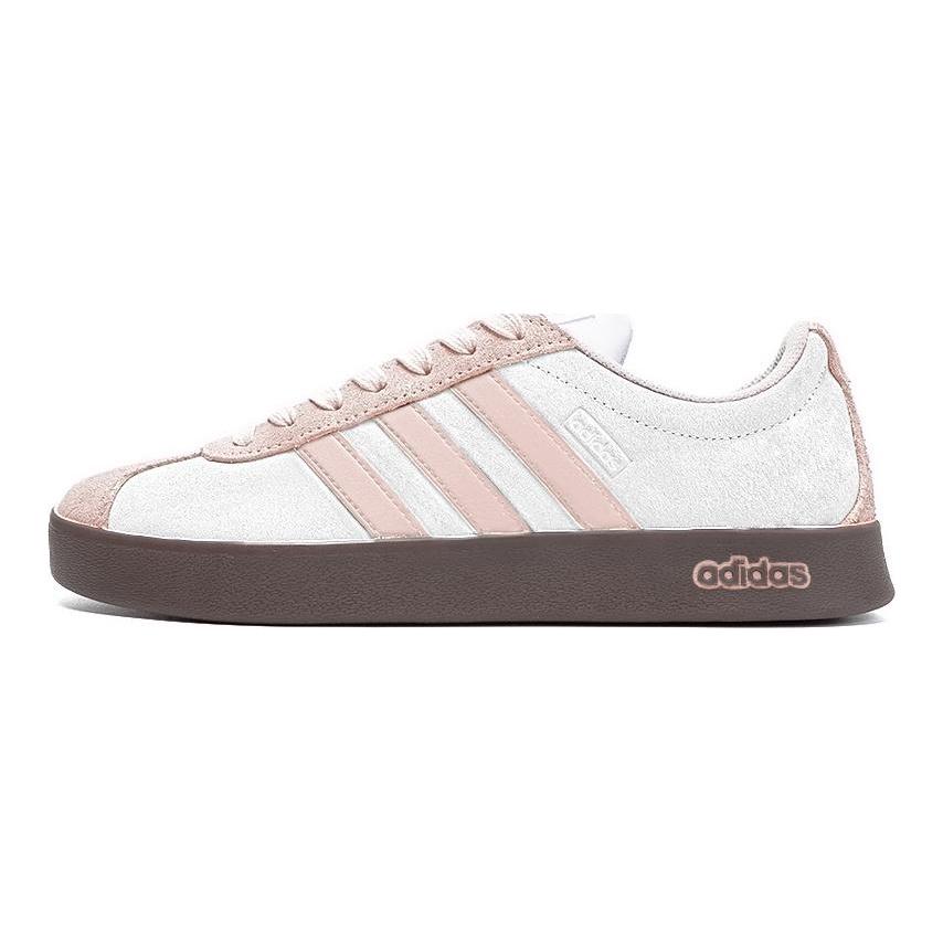 Adidas Neo Vl Court Tokyo Citrus, Amber Leather Low top Skateboard Shoes Unisex Pink HQ1802(Team189-)