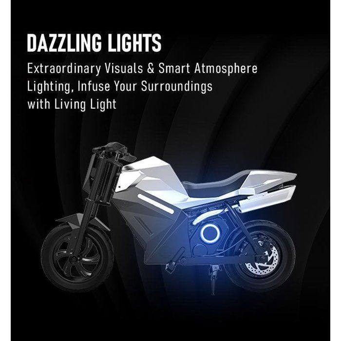 OVIVO ADV250 - Elektrická motorka pro děti - 21,6 V 4 Ah - Maximální dojezd 14 km - 12,5 palce - Stříbrná