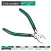6-Inch Industrial Diagonal Cutting Pliers for Electronics and Models - Offset Jaw Design