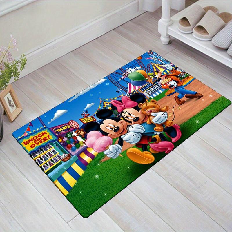

1 шт. Ковер с рисунком Микки Мауса и Минни от Disney, Ковер для зоны, Нескользящий ковер, Ручная стирка, Коврик для пола, Подходит для гостиной, спальни, домашнего декора 60cm by 90cm