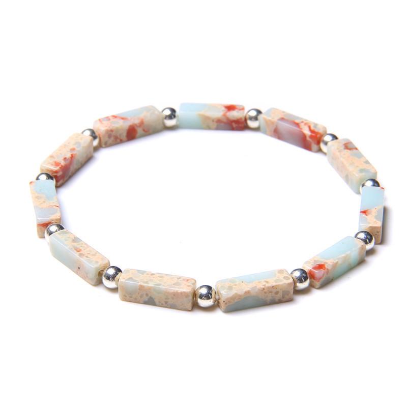 

JYL TS Bracelet Minimalist Rectangle Bead Elastic Design Brings Stability & Harmony Emperor патріарх