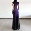 Retro Wisteria Floral Stand Collar Cheongsam Dress - Chinese-Style Slim Fit