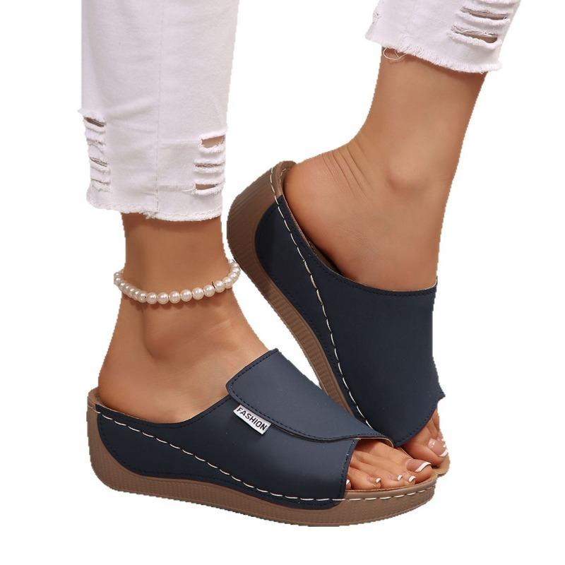 Roman Women Wedge Sandals Mules Shoes Fashion Open-toe Platform Sandals Women Breathable  Soft-soled Slippers Footwear Size36-43