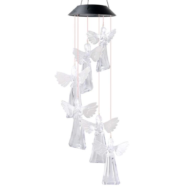 

Exquisite Angel Wind Chime Light Ornament Solar Wall Hanging Pendant Decoration 1