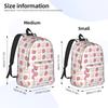 Rilakkumas Lässiger Rucksack Outdoor Schüler Arbeit Erdbeer-Cartoon Tagesrucksack für Männer Frauen Laptop Computer Leinwandtaschen