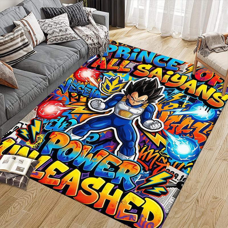 Vegeta Home Sofa Decoration for Living Room & Bedroom, Non‑Slip Play Flannel Floor Mat for Game Room