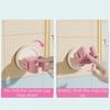 3PCS Multi-functional Plastic Suction Cup Mop Holder Wall Mounted Waterproof Mop Clip Space Saving Mop Storage Rack Bathroom
