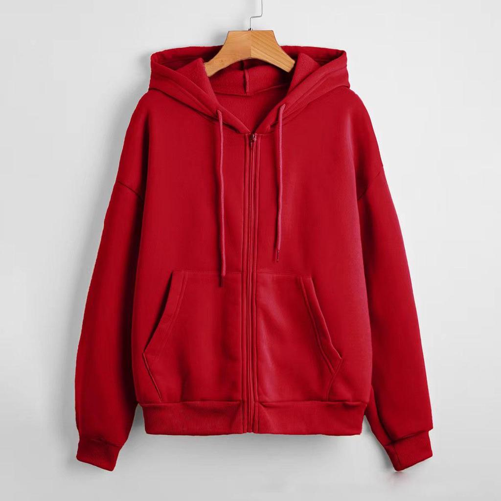 Felpe con cappuccio e giacche unisex in velluto taglie forti con zip per autunno/inverno
