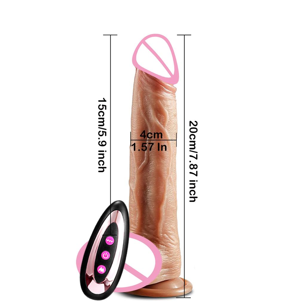 Realistic Dildo Vibrator Big Penis Telescopic Heating Silicone Female Dildos for G Spot Anal Stimulation Vibrators for Women