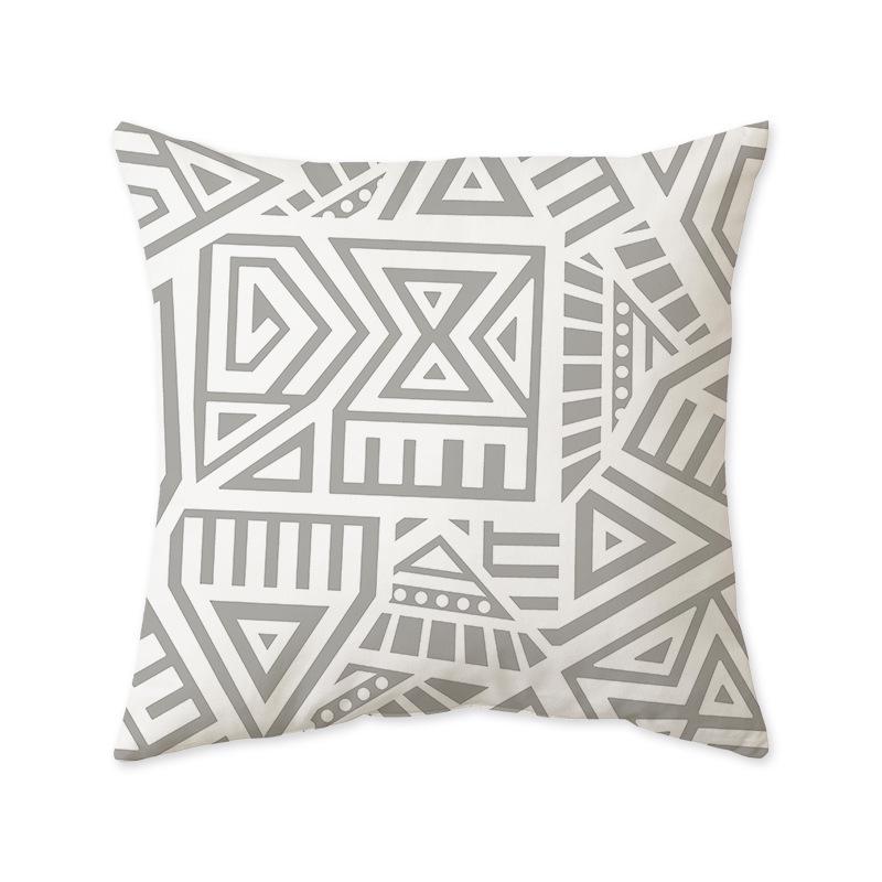 Nordic Geometric Ultra-Soft Cushion Cover, Retro Indian Light Luxury Sofa & Bedroom Lumbar Pillow