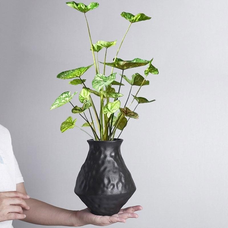 Keramik Blumengesteckvasen Natürliche Unvollkommenheiten Handgefertigte Dekoration für Wohnzimmer Schlafzimmer