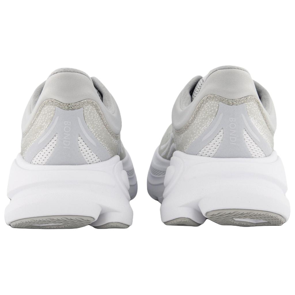 Hoka One One Bondi 9 Comfortable Durable Breathable Running Shoes Men sneaker Gray Silver White 1162011-CRDS