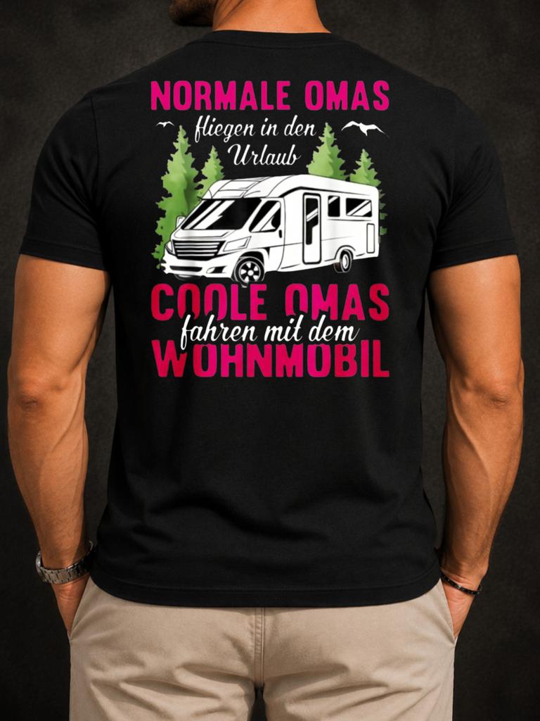 Cool Oma Camper Vacation Tee Gerunisex Cool Grandma Camper Quote Motorhome Forest And Pink Lettering Unisex All TShirt