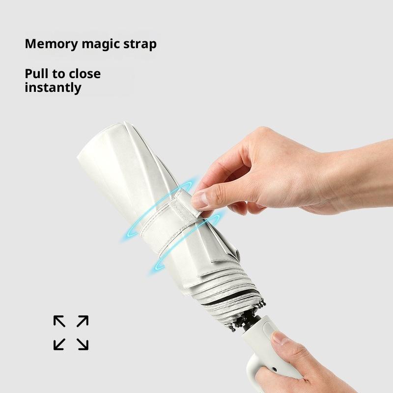 Ring-Schnallen-Design Automatischer Regenschirm für Männer Frauen Faltbar 105 cm Groß Stark Sonnenschirm UV-Schutz Regenschirm