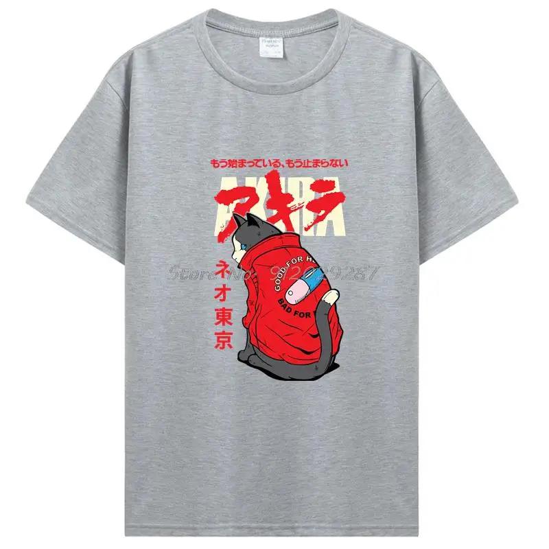 Akira Anime Graphic T-Shirt Japan Vintage Manga T Shirt WoCotton Tee Summer Streetwear Casual Tops Tshirt