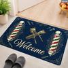 Hair Salon Welcome Entrance Door Mat Barber Scissors Floor Rug for Hallway Porch Home Decor Creative Studio Area Foot Pad