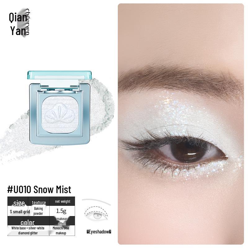 Qianyan Luxurious Crystal Eyeshadow & Blush Palette - Matte Shimmer Contour Highlighter for Daily Use
