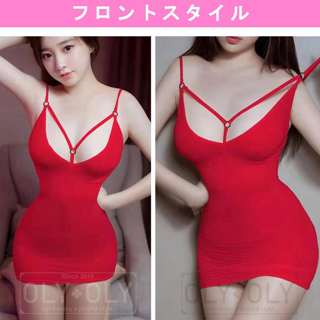 OLYOLY Color Sexy Cosplay Underwear Mini Skirt One Piece Babydoll Large Size Extremely Bodycon Black White Red [3 Set] See-Through (06 Set)