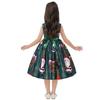 Children's Christmas Dress Cartoon Print Bow Dress Christmas Performance Sparkling Kids Birthday Dress Elegant Soft Party Dress Ball Gown for Girls
