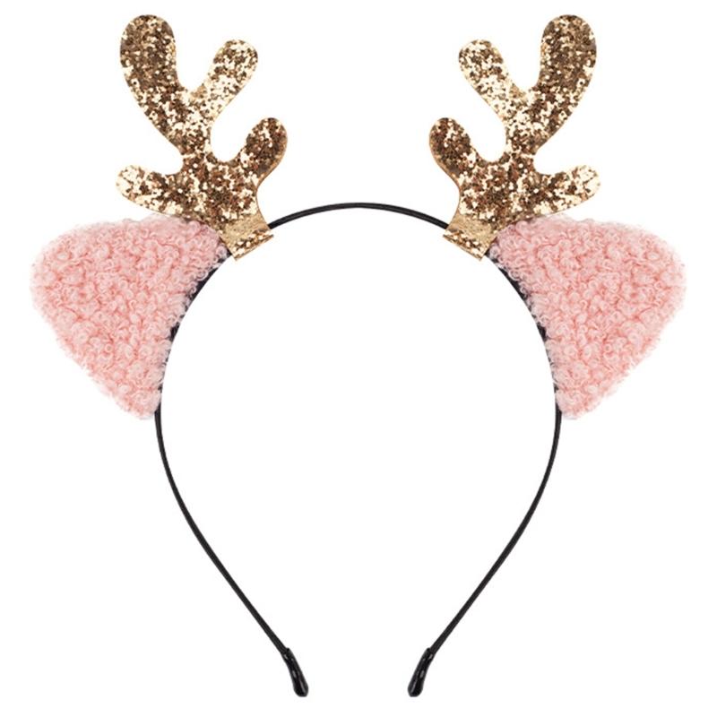 

Reindeer Ears Antler Headbands Suit Adjustable Festives Unisex Hair Hoop for Christmas Celebrations and Gatherings