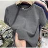 Women Summer New Slim Fit Short Sleeve Cropped T Shirt Versatile Casual Basic Top