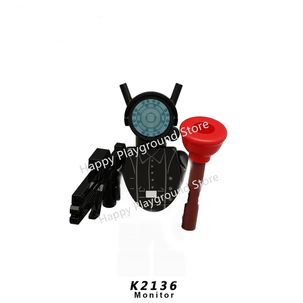 Skibidi Toilet Man Anime Cartoon Bricks Dolls Cameraman Speakerman TV Man Mini Action Bricks Toy Figures Building Blocks