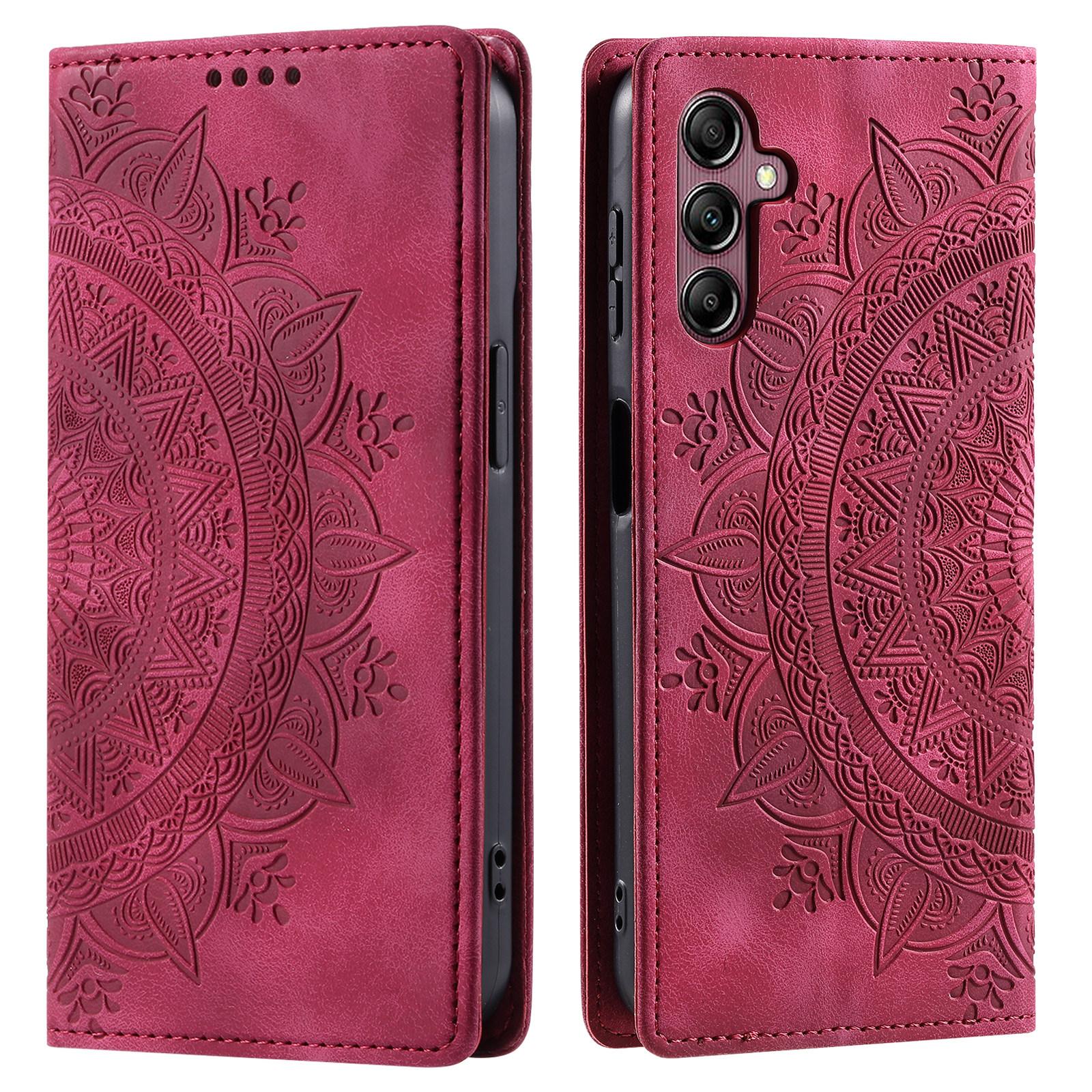 

For Samsung Galaxy S26+ Case Magnetic Closing Leather Phone Cover Pattern Imprinted