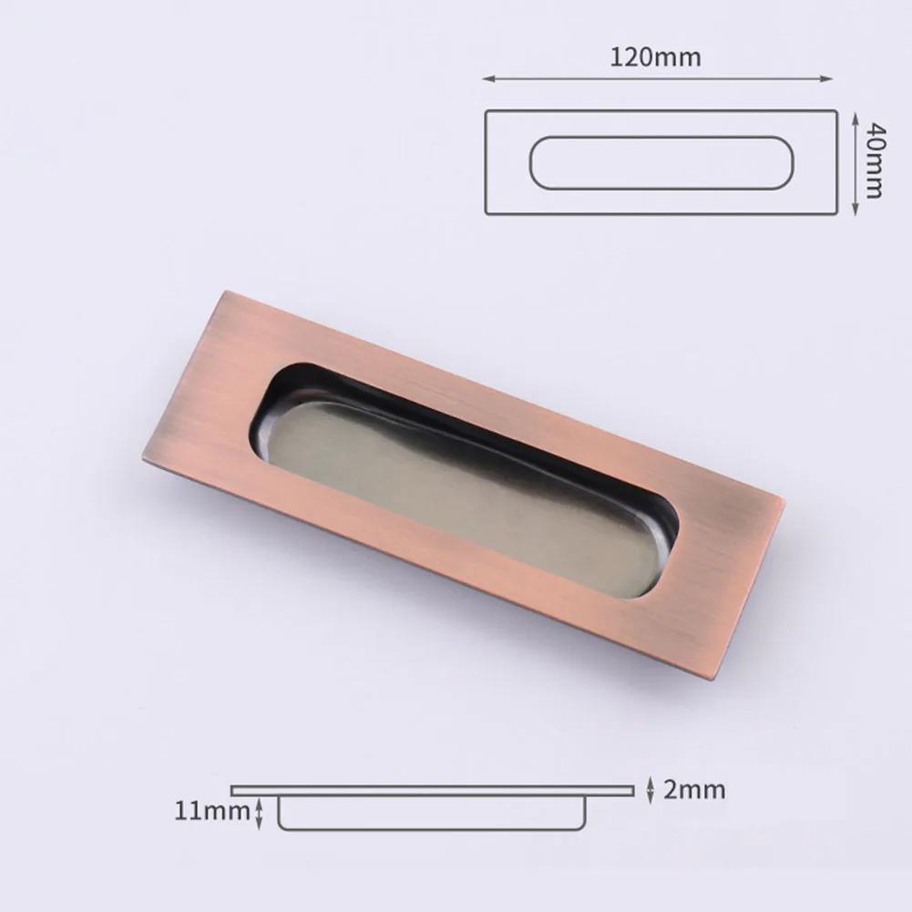 New High Quality Handle Door Knobs Stainless Steel Invisible Cabinet Square Wardrobe 4mm Screw Flush Pull Door
