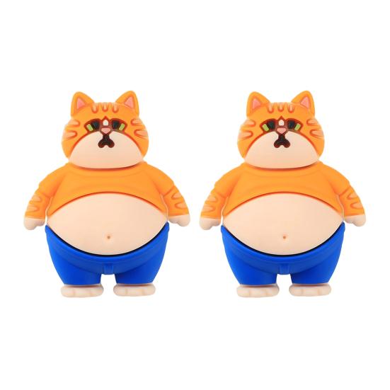 2 Stück Kollisionsschutz-Aufkleber für Autos und Häuser Weiches Silikon-Pufferwerkzeug für Türen, Wände, Ecken, Polster, Stöße und Geräusche Niedliche quetschbare Puppe