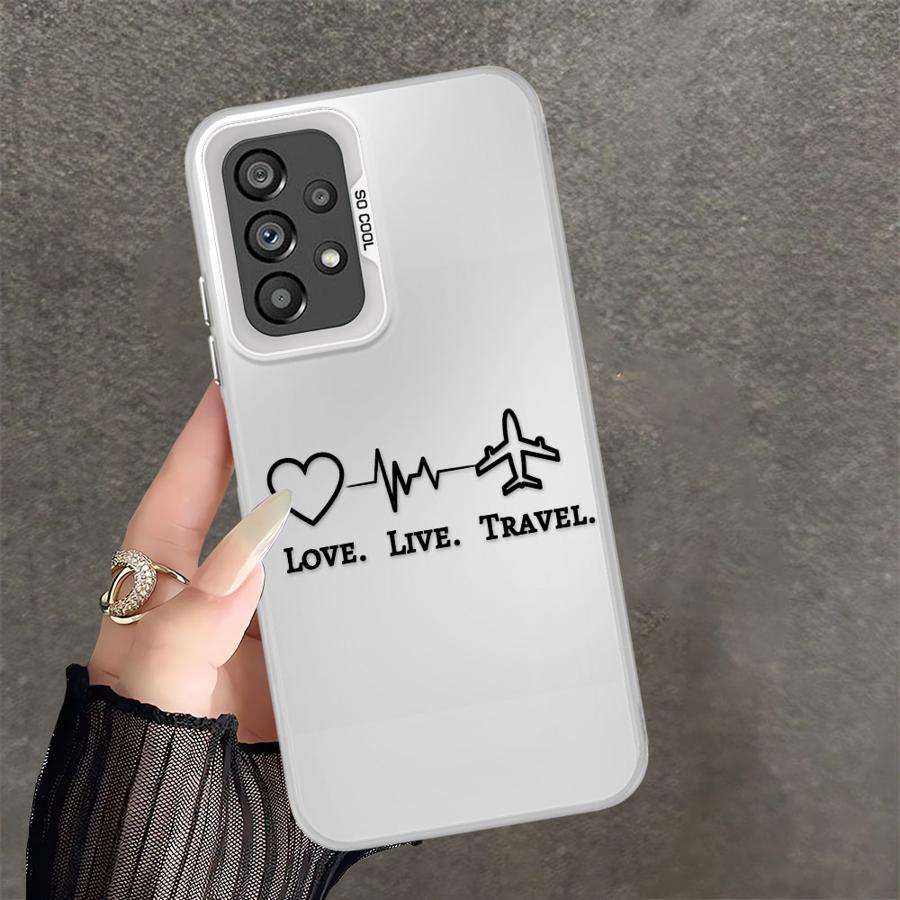 Case for Samsung Galaxy A54 A23 A71 A17 A52 A32 A36 A16 A34 A12 A13 A72 A14 A56 A25 A73 Phone Cover Line Airplane Topographic