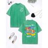 Skateboard Rock Be Youself Printing Washed T-Shirts Women Cotton Oversized T Shirt O-Neck Tops Casual Woman Clothes
