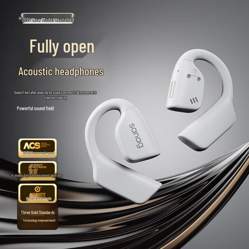 SANAG Z90 Bluetooth Sport Earbuds - Hook-Ear, Noise Cancelling