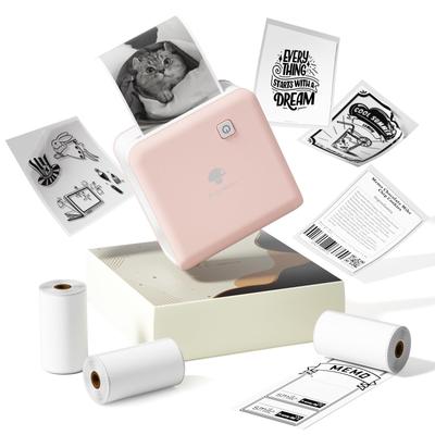 Phomemo M02 Pro 300DPI Mini Móvel Térmica 3 Rolos Foto Smartphone Novo Bluetooth Trabalho em Casa Multilíngue Instrução Japonesa Compatível com Android