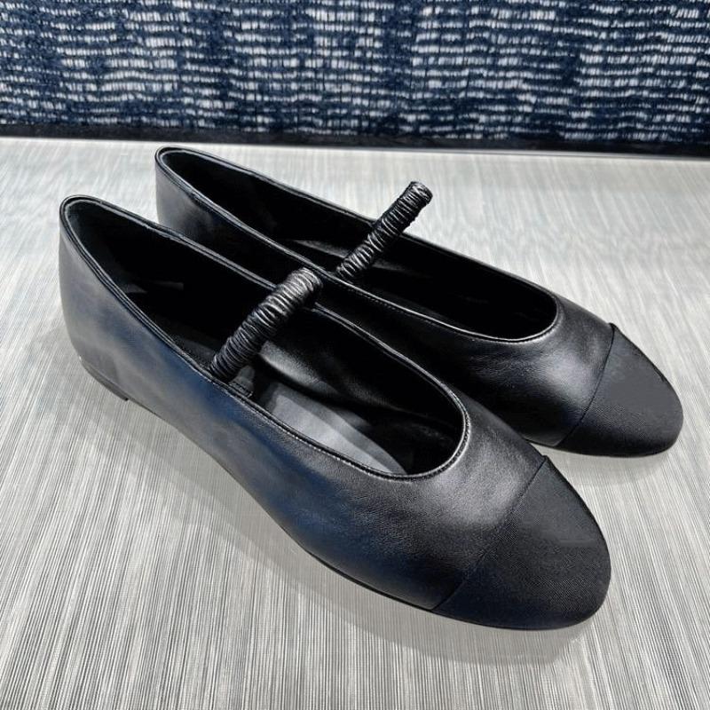 Color matching ballet shoes women's 24 spring new flat-soled single shoes with retro Mary Jane shoes