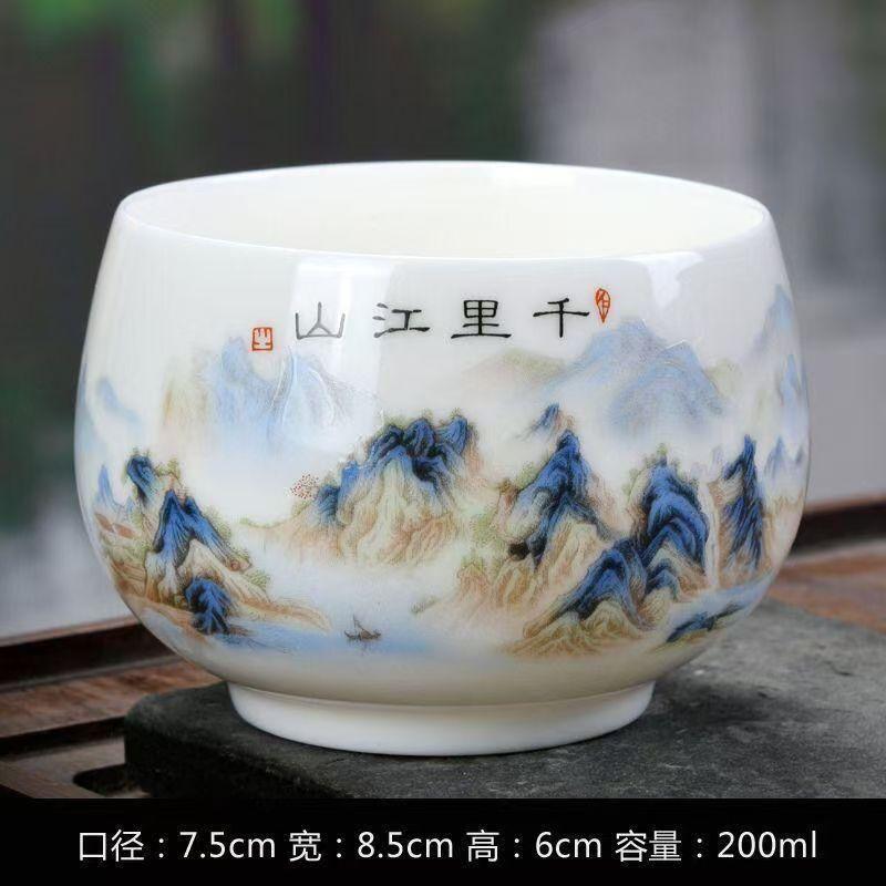 1PC Tea Cup Exquisite Ice Crack Glaze Ceramic Tea Cups Hand-painted Porcelain Master Cup Exquisite Teacup Tea Accessories