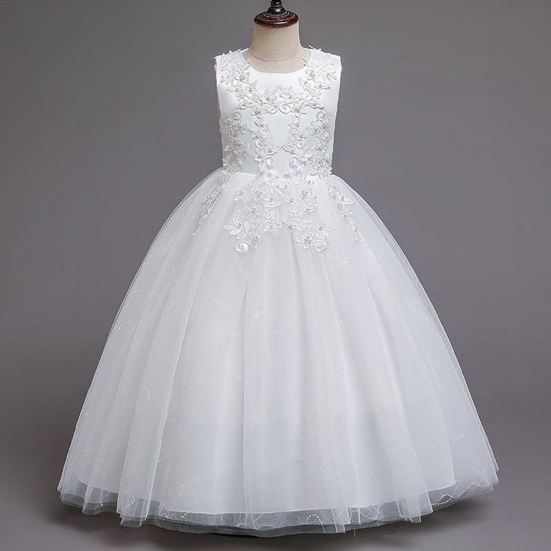 Children's Puffy Tulle Princess Wedding Dress, Ages 3-15, June 1st Girls' Performance Costume