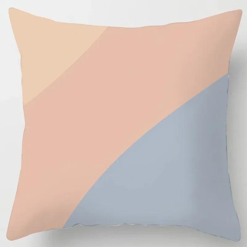 Geometric Abstract Pattern Plush Square Cushion Cover Family Chair Living Room Bedroom Sofa Decorative Pillowcase 45X45Cm