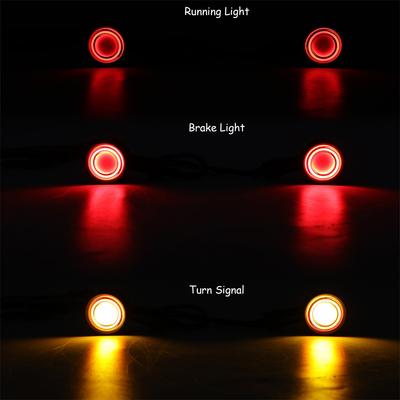 Motorcycle LED Tail Light - Universal Bullet Style - Red Brake/Turn Signal