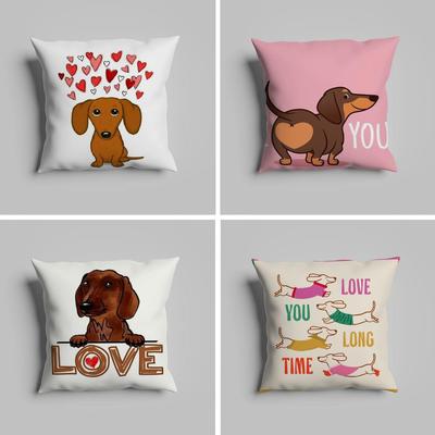 Pillow Case Luxurious Home Office, Sofa Decorative Multi Sized Car Seat Cushions, Pillowcases Cartoon Dachshund