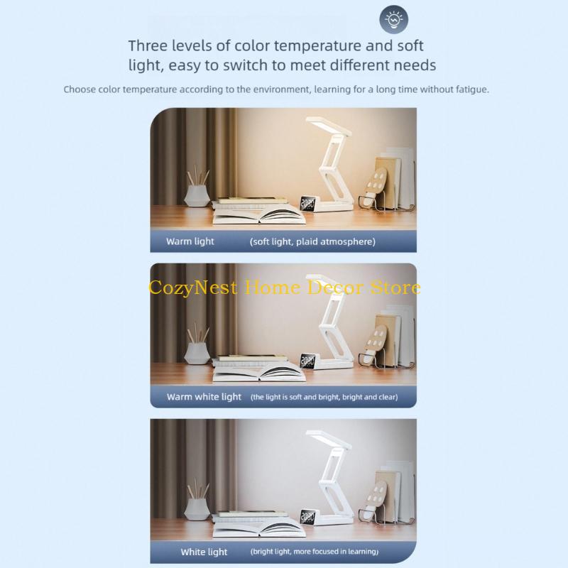 92MF Портативные складные цифровые часы с мягкой подсветкой, бесшумным механизмом, удобные для дома и офиса China Mainland