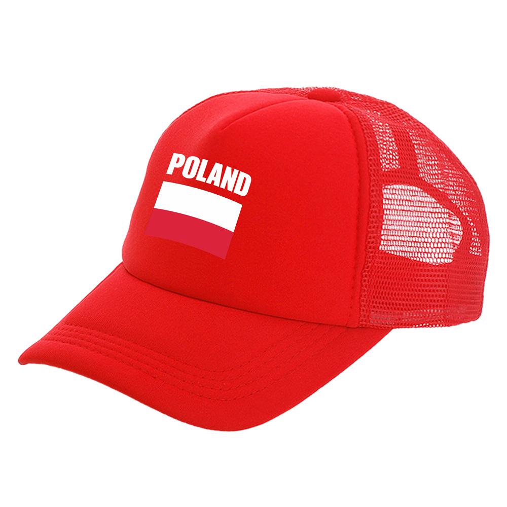 Polen Flagge Trucker Cap Unisex Cooles Polen Hut Baseballkappe Coole Sommer Unisex Netz Kappen