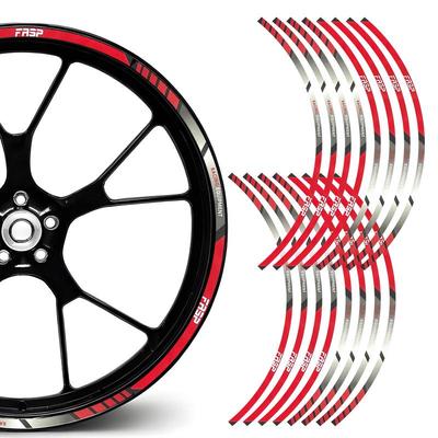 16Pcs Motorcycle Car Tire Decals Trim Strips Universal Reflective Bike Wheel Sticker Waterproof Motorcycle Wheel Rim Tape