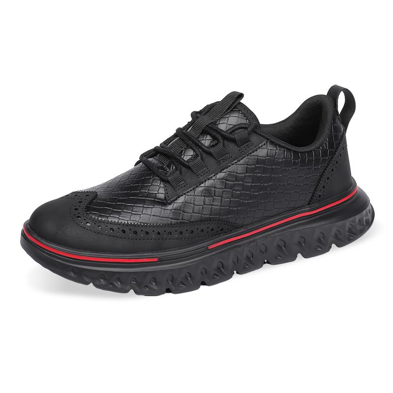 

Plus Size 39-48 Men s Casual Sneakers PU Leather Breathable Walking Shoes Non-slip Soft Sole Footwear 46 чорний