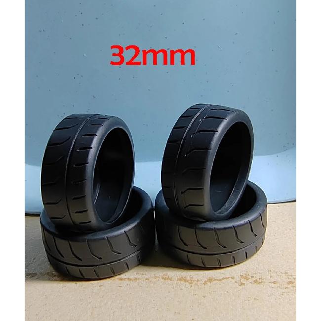 4pcs 1/18 32mm/36mm/42mm Diameter Plastic Wheels Rubber Tires RPF1 RAYS TE37 57CR CE28 BBS ABS Rims for 1:18 Model Car