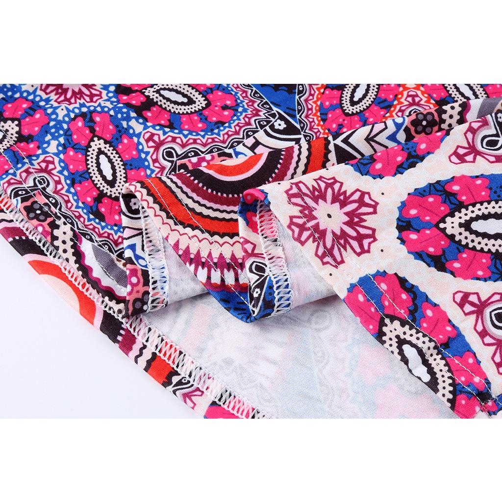 QICED Летний принт с открытыми плечами и коротким рукавом — фото 10