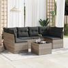 VidaXL Garden Lounge Set with Cushions 7 Pcs, Sofas with Adjustable Feet, Outdoor Furniture Set Patio Terrace, 3249241