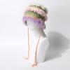 Fairy Hand-Woven Colored Rabbit Fur Knitted Hat Girl Cute Ear Protection Warm Hat Dopamine Wool Hat Tide