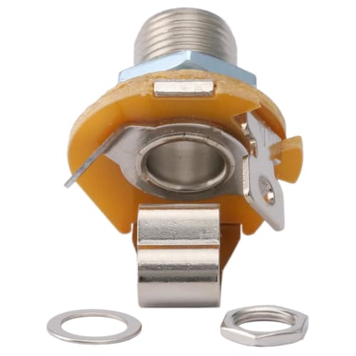 Musiclily Pro 6.35 mm Open Jack, Metric Size, Mono, for Electric Guitar/Bass, Nickel