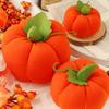 Plyšový dýňový polštář 3D simulovaná dýně polštář na pohovku měkká oranžová dýně domácí dekorace na Halloween Den díkůvzdání dětský dárek