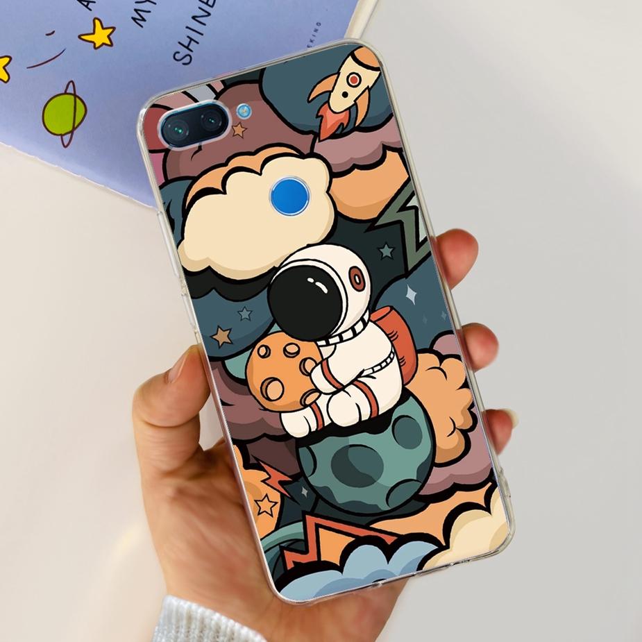 For Xiaomi Mi 8 Lite Case Cute Painted Cover Clear Silicone Phone Case For Xiaomi Mi 8 Lite 8Lite Back Cover 6.26'' Fundas Coque